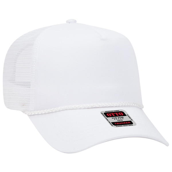 Cotton Blend Twill 5 Panel Pro Mesh Back Trucker Hat - Cotton Blend Twill 5 Panel Pro Mesh Back Trucker Hat - Image 25 of 42