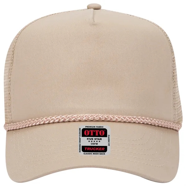 Cotton Blend Twill 5 Panel Pro Mesh Back Trucker Hat - Cotton Blend Twill 5 Panel Pro Mesh Back Trucker Hat - Image 39 of 42