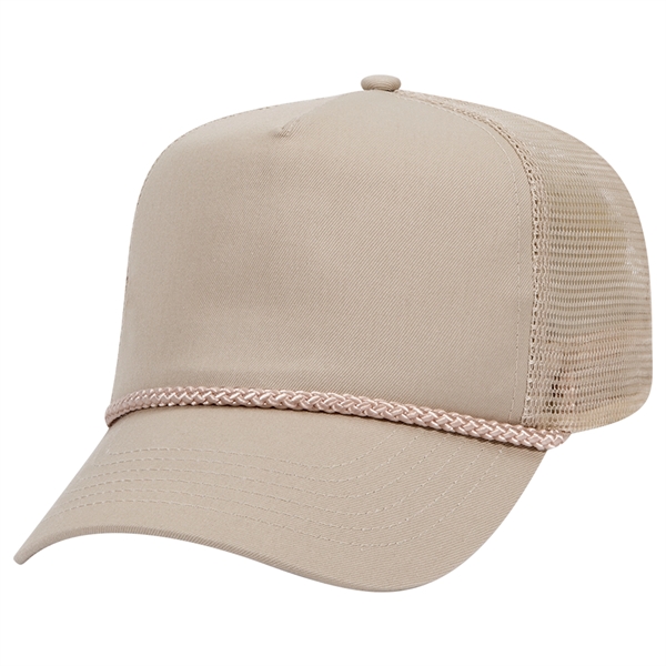 Cotton Blend Twill 5 Panel Pro Mesh Back Trucker Hat - Cotton Blend Twill 5 Panel Pro Mesh Back Trucker Hat - Image 40 of 42