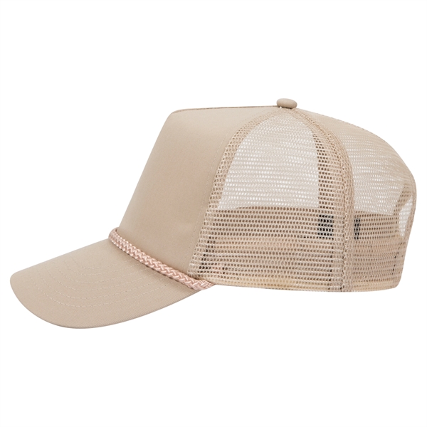 Cotton Blend Twill 5 Panel Pro Mesh Back Trucker Hat - Cotton Blend Twill 5 Panel Pro Mesh Back Trucker Hat - Image 41 of 42