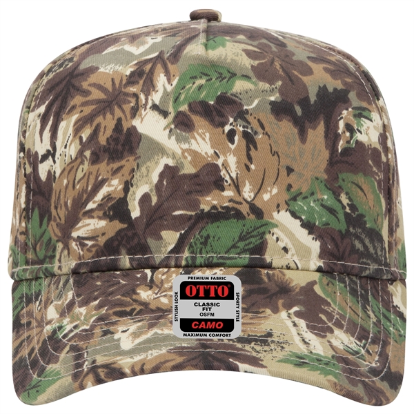 Camouflage Cotton Twill 5 Panel Low Crown Baseball Cap - Camouflage Cotton Twill 5 Panel Low Crown Baseball Cap - Image 3 of 6