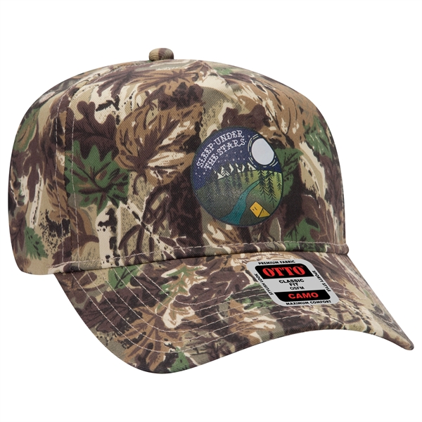 Camouflage Cotton Twill 5 Panel Low Crown Baseball Cap - Camouflage Cotton Twill 5 Panel Low Crown Baseball Cap - Image 0 of 6