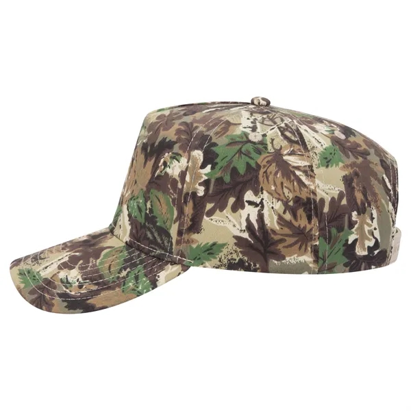 Camouflage Cotton Twill 5 Panel Low Crown Baseball Cap - Camouflage Cotton Twill 5 Panel Low Crown Baseball Cap - Image 5 of 6