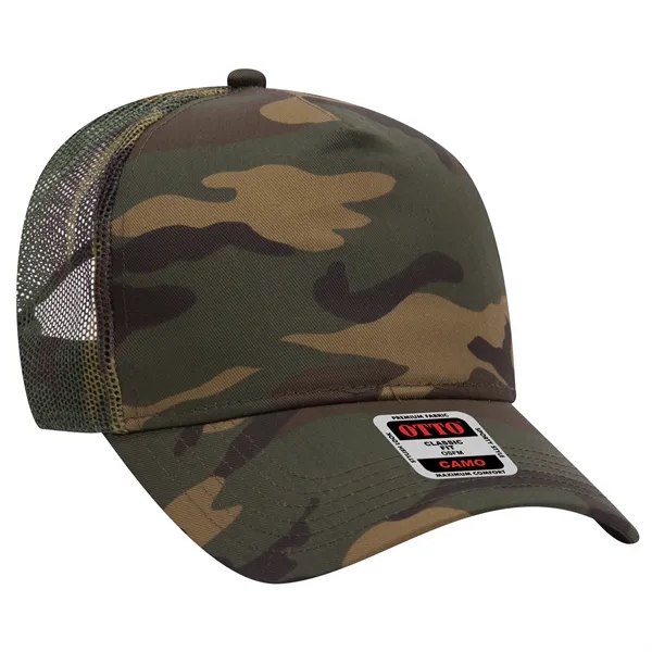 Camouflage Cotton Twill 5 Panel Low Crown Mesh Back Hat - Camouflage Cotton Twill 5 Panel Low Crown Mesh Back Hat - Image 1 of 21