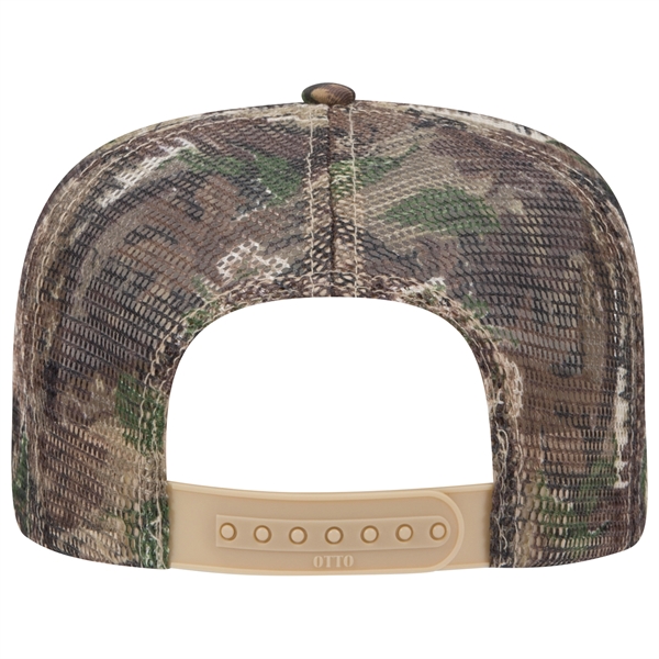 Camouflage Cotton Twill 5 Panel Low Crown Mesh Back Hat - Camouflage Cotton Twill 5 Panel Low Crown Mesh Back Hat - Image 11 of 21