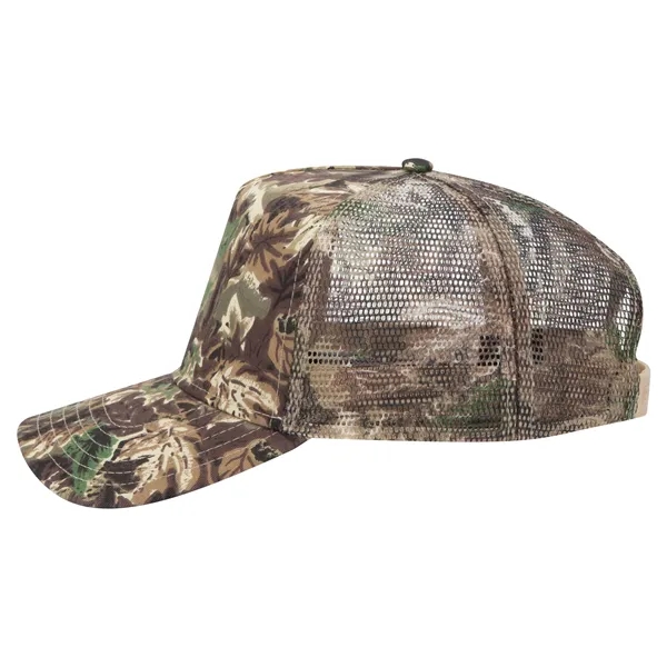 Camouflage Cotton Twill 5 Panel Low Crown Mesh Back Hat - Camouflage Cotton Twill 5 Panel Low Crown Mesh Back Hat - Image 14 of 21