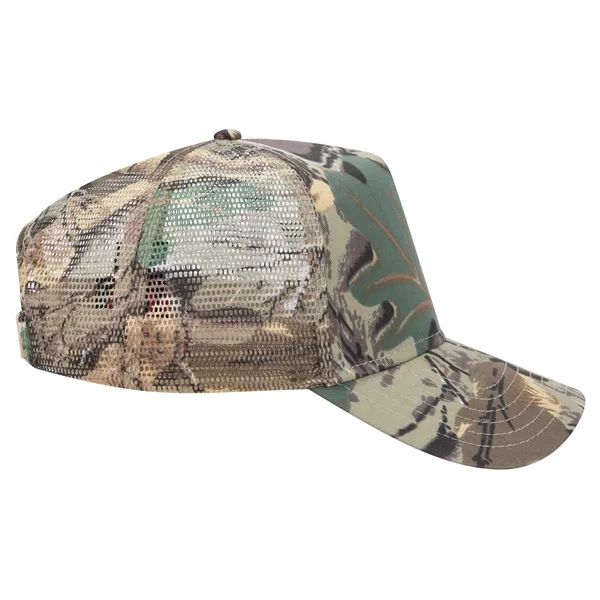 Camouflage Cotton Twill 5 Panel Low Crown Mesh Back Hat - Camouflage Cotton Twill 5 Panel Low Crown Mesh Back Hat - Image 21 of 21