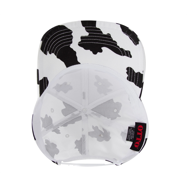Cow Pattern Cotton Blend Twill 6 Panel Baseball Cap - Cow Pattern Cotton Blend Twill 6 Panel Baseball Cap - Image 5 of 7