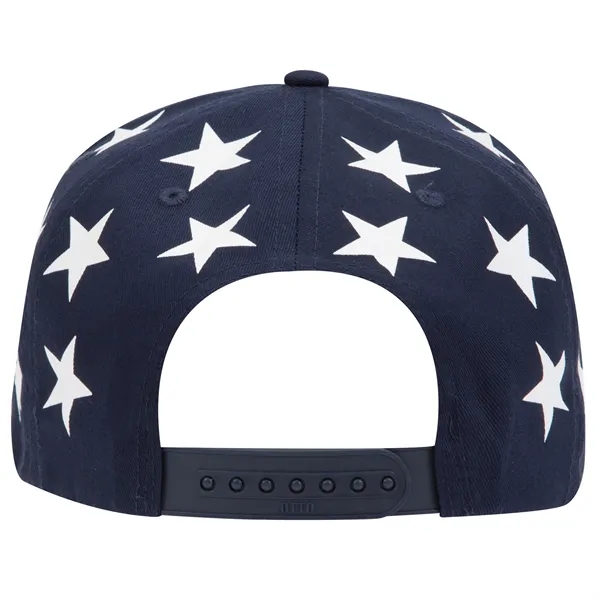 US Flag Pattern Cotton Twill 5 Panel Mid Profile Style Cap - US Flag Pattern Cotton Twill 5 Panel Mid Profile Style Cap - Image 2 of 6