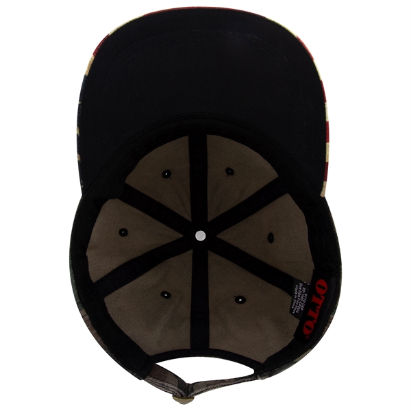 US Flag Design Visor Cotton Twill 6 Panel Low Profile Cap - US Flag Design Visor Cotton Twill 6 Panel Low Profile Cap - Image 18 of 32