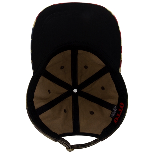 US Flag Design Visor Cotton Twill 6 Panel Low Profile Cap - US Flag Design Visor Cotton Twill 6 Panel Low Profile Cap - Image 24 of 32