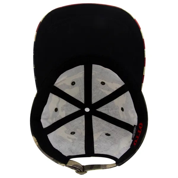 US Flag Design Visor Cotton Twill 6 Panel Low Profile Cap - US Flag Design Visor Cotton Twill 6 Panel Low Profile Cap - Image 30 of 32