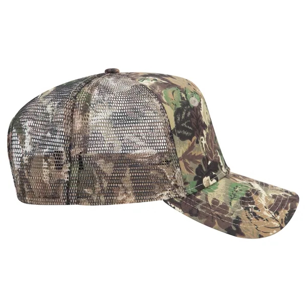 Camo Cotton Twill 6 Panel Mid Profile Style Mesh Back Hat - Camo Cotton Twill 6 Panel Mid Profile Style Mesh Back Hat - Image 3 of 9
