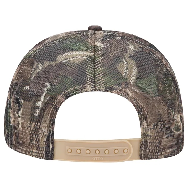 Camo Cotton Twill 6 Panel Mid Profile Style Mesh Back Hat - Camo Cotton Twill 6 Panel Mid Profile Style Mesh Back Hat - Image 8 of 9