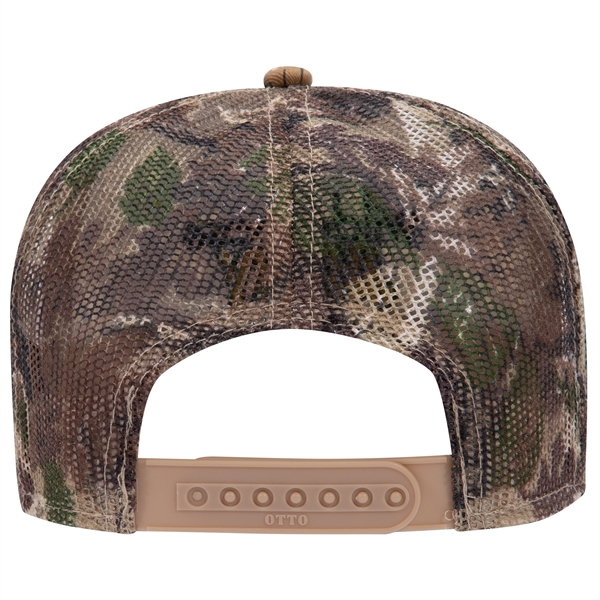 Camo Cotton Twill 6 Panel Mid Profile Style Mesh Back Hat - Camo Cotton Twill 6 Panel Mid Profile Style Mesh Back Hat - Image 9 of 9