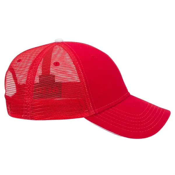 Brushed Bull Denim Sandwich Visor 6 Panel Mesh Back Hat - Brushed Bull Denim Sandwich Visor 6 Panel Mesh Back Hat - Image 12 of 24