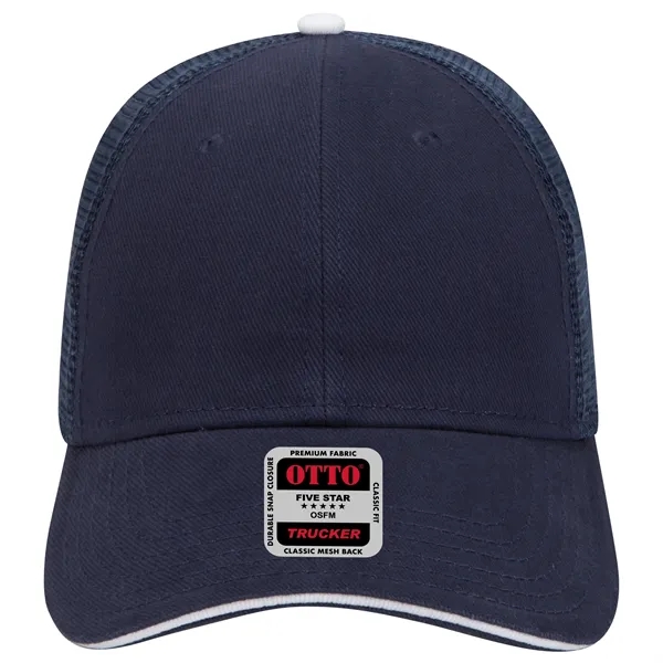 Brushed Bull Denim Sandwich Visor 6 Panel Mesh Back Hat - Brushed Bull Denim Sandwich Visor 6 Panel Mesh Back Hat - Image 21 of 24