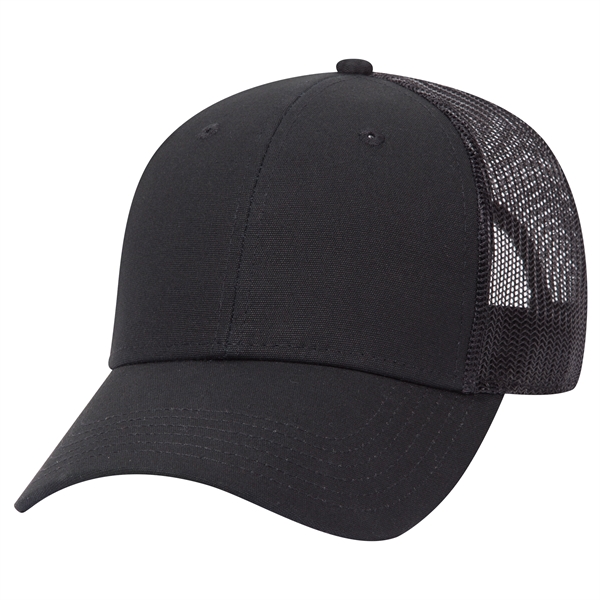Cotton Canvas Mesh Back Low Profile Baseball Cap - Cotton Canvas Mesh Back Low Profile Baseball Cap - Image 3 of 54