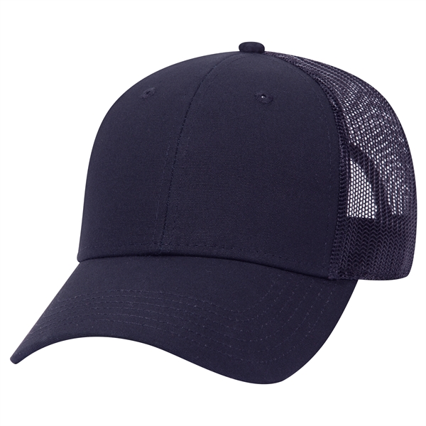 Cotton Canvas Mesh Back Low Profile Baseball Cap - Cotton Canvas Mesh Back Low Profile Baseball Cap - Image 9 of 54