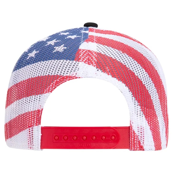 American Flag Mesh Back Cotton Twill 6 Panel Baseball Cap - American Flag Mesh Back Cotton Twill 6 Panel Baseball Cap - Image 1 of 21