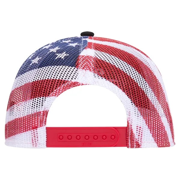 American Flag Mesh Back Cotton Twill 6 Panel Baseball Cap - American Flag Mesh Back Cotton Twill 6 Panel Baseball Cap - Image 2 of 21