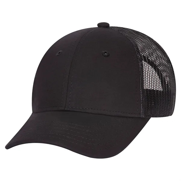 Comfy Cotton Jersey Knit 6 Panel Mesh Back Trucker Hat - Comfy Cotton Jersey Knit 6 Panel Mesh Back Trucker Hat - Image 4 of 21