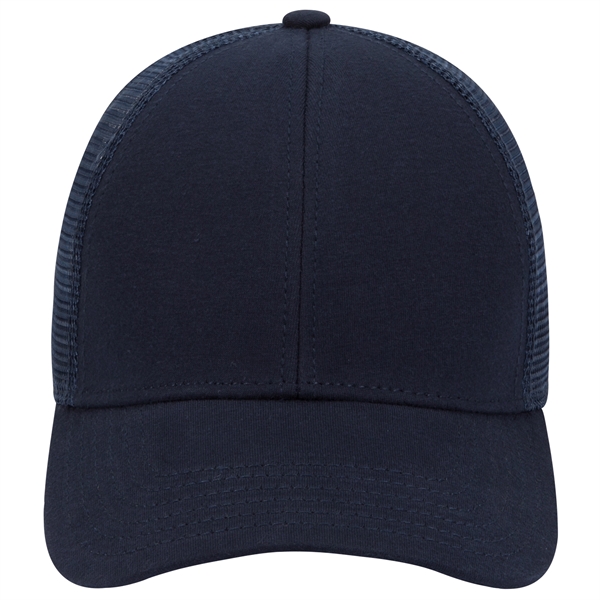 Comfy Cotton Jersey Knit 6 Panel Mesh Back Trucker Hat - Comfy Cotton Jersey Knit 6 Panel Mesh Back Trucker Hat - Image 12 of 21