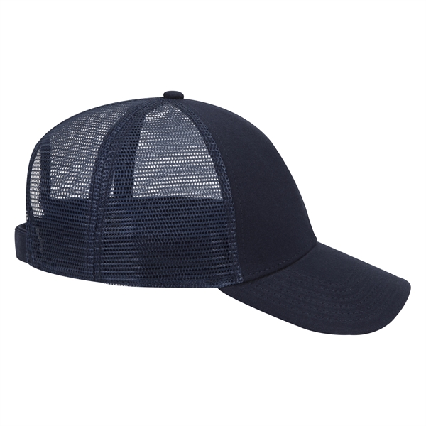 Comfy Cotton Jersey Knit 6 Panel Mesh Back Trucker Hat - Comfy Cotton Jersey Knit 6 Panel Mesh Back Trucker Hat - Image 15 of 21