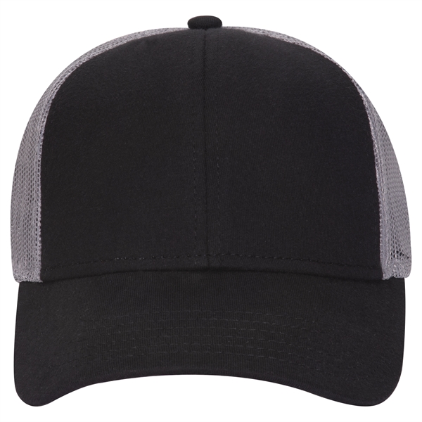 Comfy Cotton Jersey Knit 6 Panel Mesh Back Trucker Hat - Comfy Cotton Jersey Knit 6 Panel Mesh Back Trucker Hat - Image 18 of 21