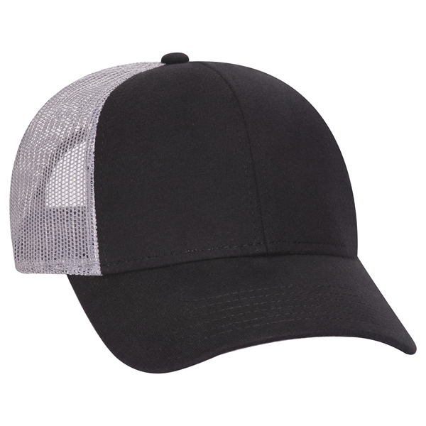 Comfy Cotton Jersey Knit 6 Panel Mesh Back Trucker Hat - Comfy Cotton Jersey Knit 6 Panel Mesh Back Trucker Hat - Image 16 of 21
