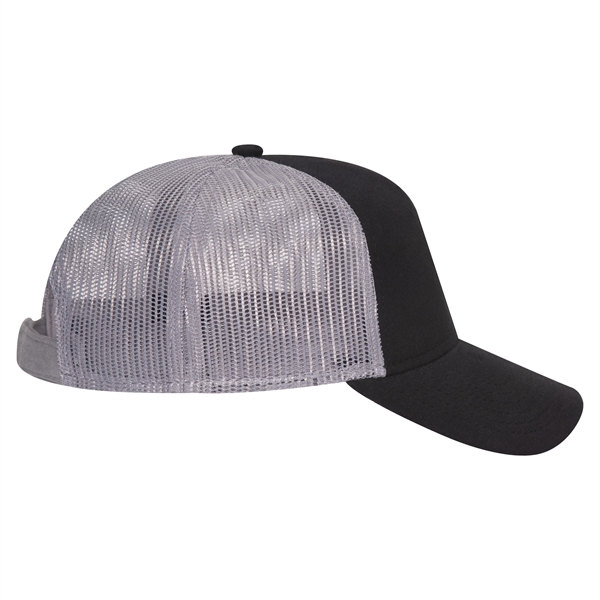 Comfy Cotton Jersey Knit 6 Panel Mesh Back Trucker Hat - Comfy Cotton Jersey Knit 6 Panel Mesh Back Trucker Hat - Image 21 of 21