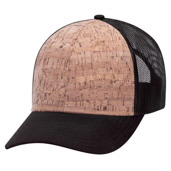 6 Panel Cork Mesh Back Baseball Cap - 6 Panel Cork Mesh Back Baseball Cap - Image 4 of 19