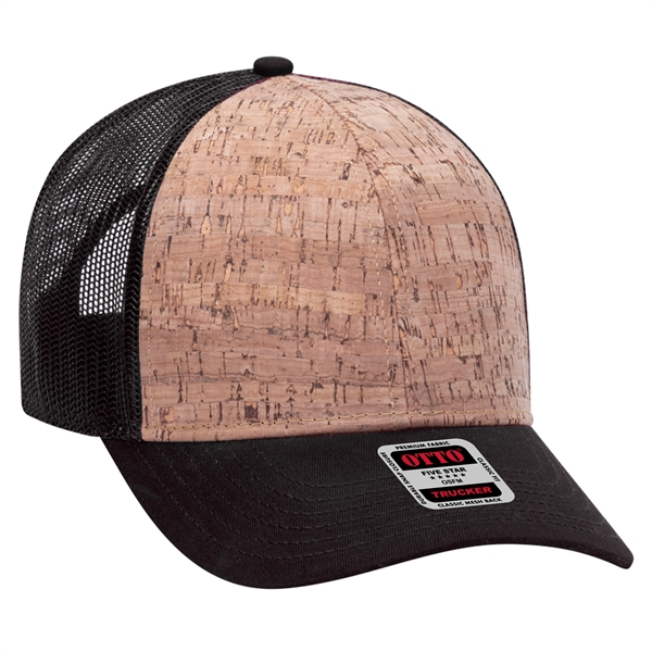 6 Panel Cork Mesh Back Baseball Cap - 6 Panel Cork Mesh Back Baseball Cap - Image 1 of 19