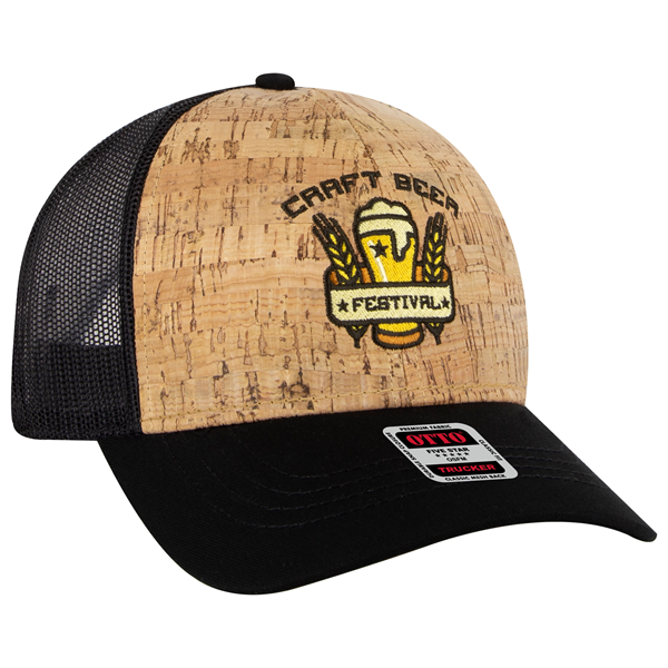 6 Panel Cork Mesh Back Baseball Cap - 6 Panel Cork Mesh Back Baseball Cap - Image 0 of 19