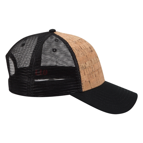 6 Panel Cork Mesh Back Baseball Cap - 6 Panel Cork Mesh Back Baseball Cap - Image 6 of 19