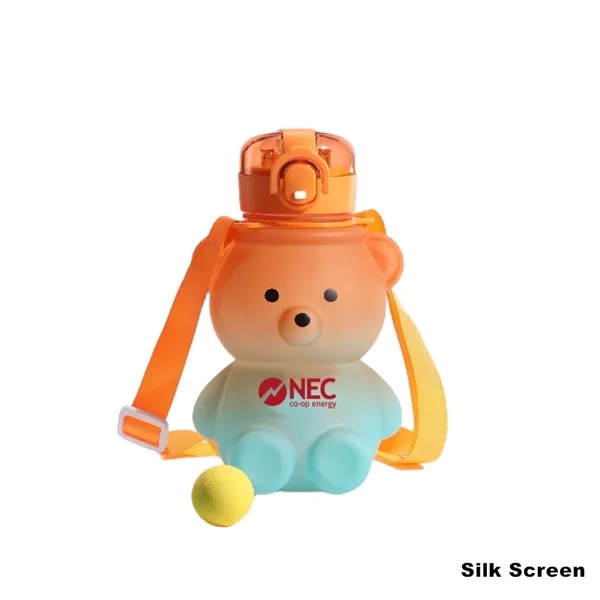 27 oz Bear Shaped Water Bottle with Straw and Shoulder Strap - 27 oz Bear Shaped Water Bottle with Straw and Shoulder Strap - Image 8 of 14