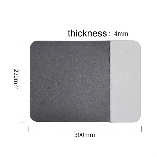 15W Wireless Charging Mouse Pad with Non-slip Rubber Base - 15W Wireless Charging Mouse Pad with Non-slip Rubber Base - Image 5 of 5