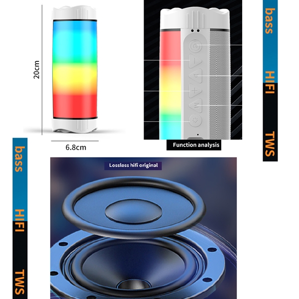 3D Wireless Colorful Bluetooth Speaker - 3D Wireless Colorful Bluetooth Speaker - Image 1 of 2