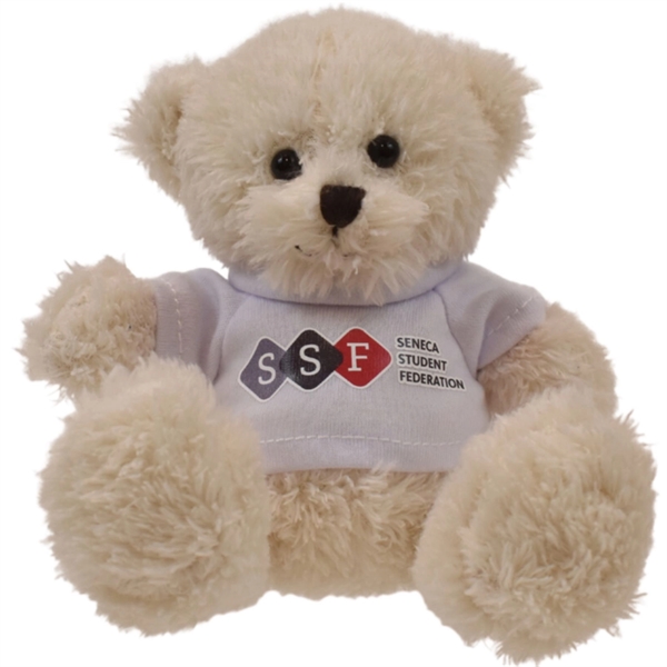 White 6" Mini Peyton Bear - White 6" Mini Peyton Bear - Image 3 of 16