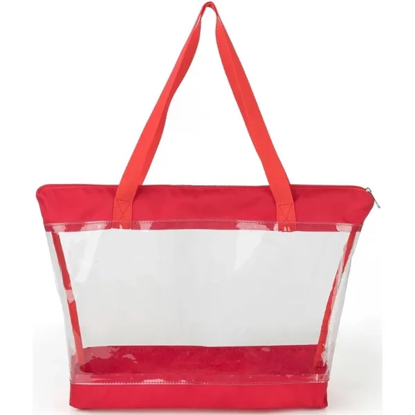 Clear PVC Transparent Shoulder Tote Bag - Clear PVC Transparent Shoulder Tote Bag - Image 4 of 7