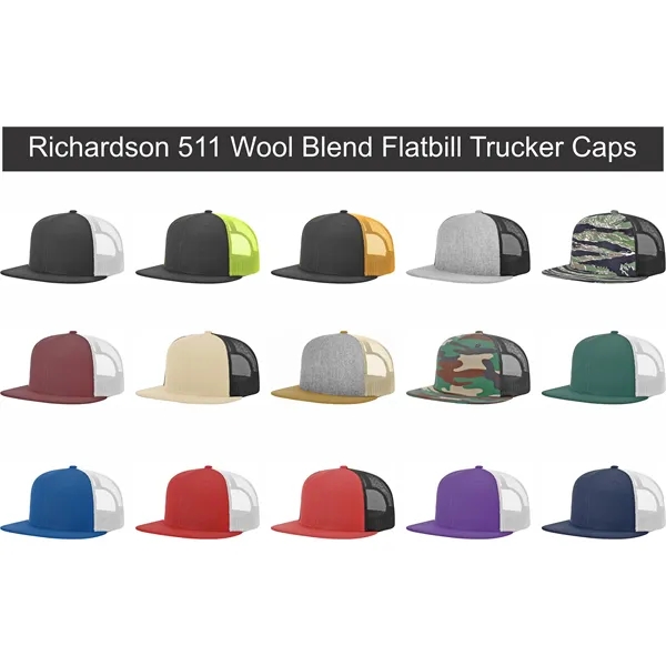 Richardson 511 Snapback Wool Blend Flatbill Trucker Hat - Richardson 511 Snapback Wool Blend Flatbill Trucker Hat - Image 1 of 20