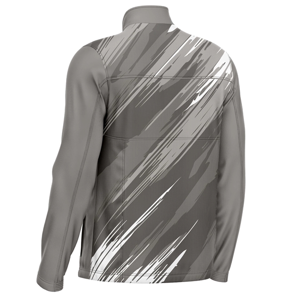 Unisex 150 GSM Jacquard Mesh Quarter Zipper Sweatshirt - Unisex 150 GSM Jacquard Mesh Quarter Zipper Sweatshirt - Image 1 of 3