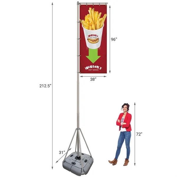 8' Giant Flagpole Kit Double Sided - 8' Giant Flagpole Kit Double Sided - Image 12 of 14