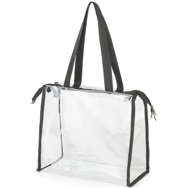 Clear Stadium PVC Transparent Zipper Tote Bag (12"X12"X6") - Clear Stadium PVC Transparent Zipper Tote Bag (12"X12"X6") - Image 2 of 8