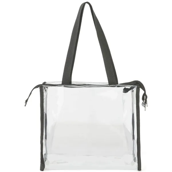 Clear Stadium PVC Transparent Zipper Tote Bag (12"X12"X6") - Clear Stadium PVC Transparent Zipper Tote Bag (12"X12"X6") - Image 5 of 8