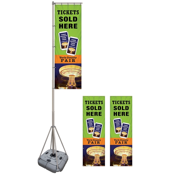 10' Giant Flagpole Kit Double Sided - 10' Giant Flagpole Kit Double Sided - Image 0 of 14