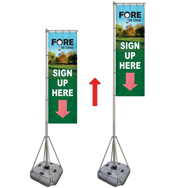 10' Giant Flagpole Kit Double Sided - 10' Giant Flagpole Kit Double Sided - Image 4 of 14