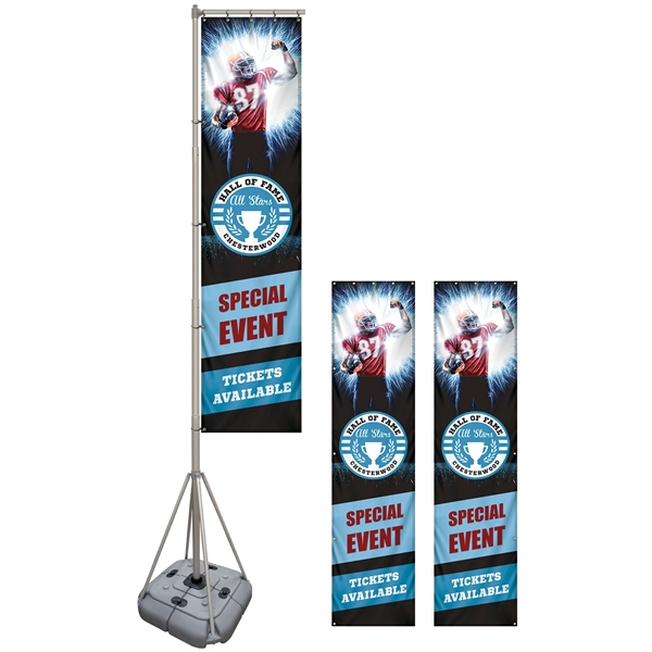 13' Giant Flagpole Kit Double Sided - 13' Giant Flagpole Kit Double Sided - Image 0 of 13