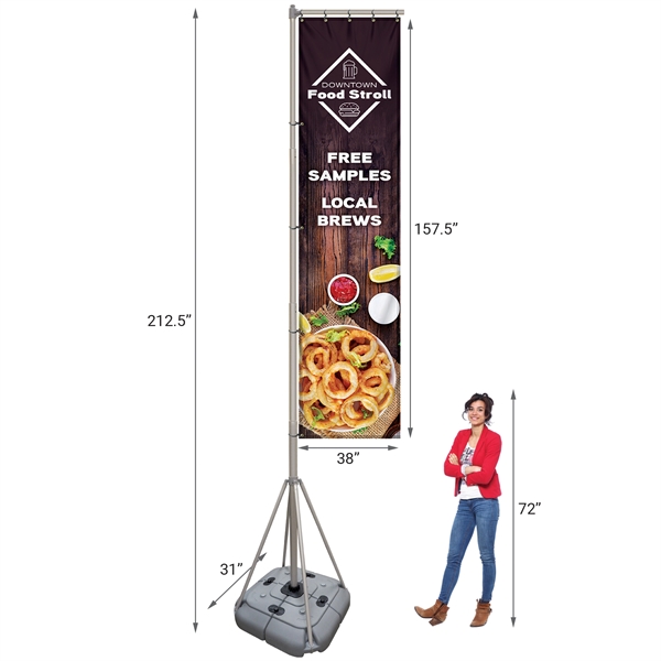 13' Giant Flagpole Kit Double Sided - 13' Giant Flagpole Kit Double Sided - Image 11 of 13