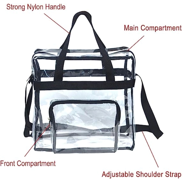 Stadium Approved Transparent Tote Bag (11" X 12" X 6") - Stadium Approved Transparent Tote Bag (11" X 12" X 6") - Image 4 of 15